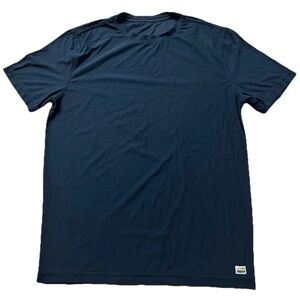 Vuori Men's Strato Tech Tee Short Sleeve T-Shirt Heather Navy Blue Size M V126